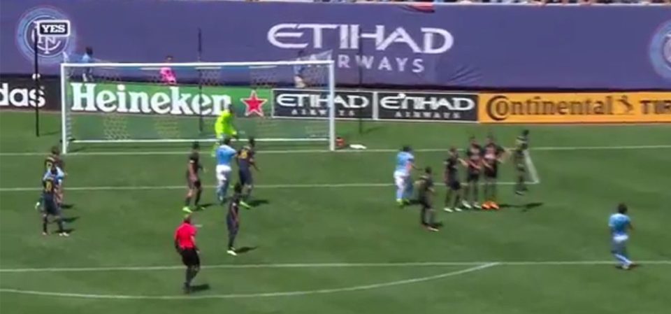  Pirlo swerves home a typical free-kick to put NYC 3-0 before Philadelphia rallied