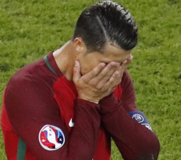 Ronaldo couldn't believe his luck as he missed a penalty