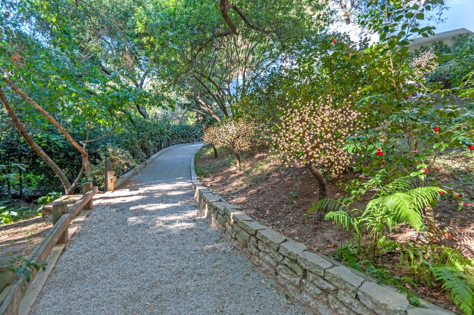 The property even comes with its own hiking trail