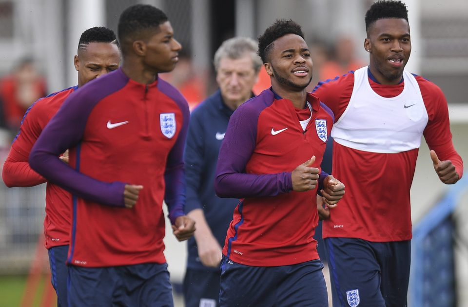 Raheem Sterling (C) and Daniel Sturridge