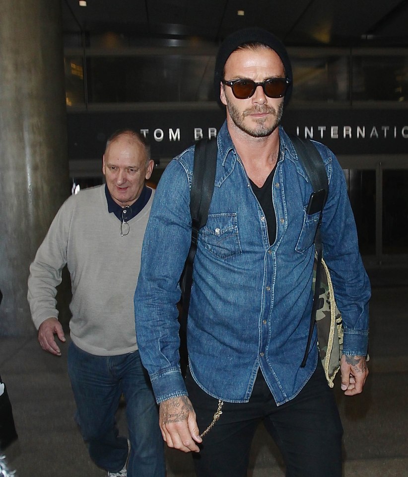  Becks and his dad Ted in LA last year