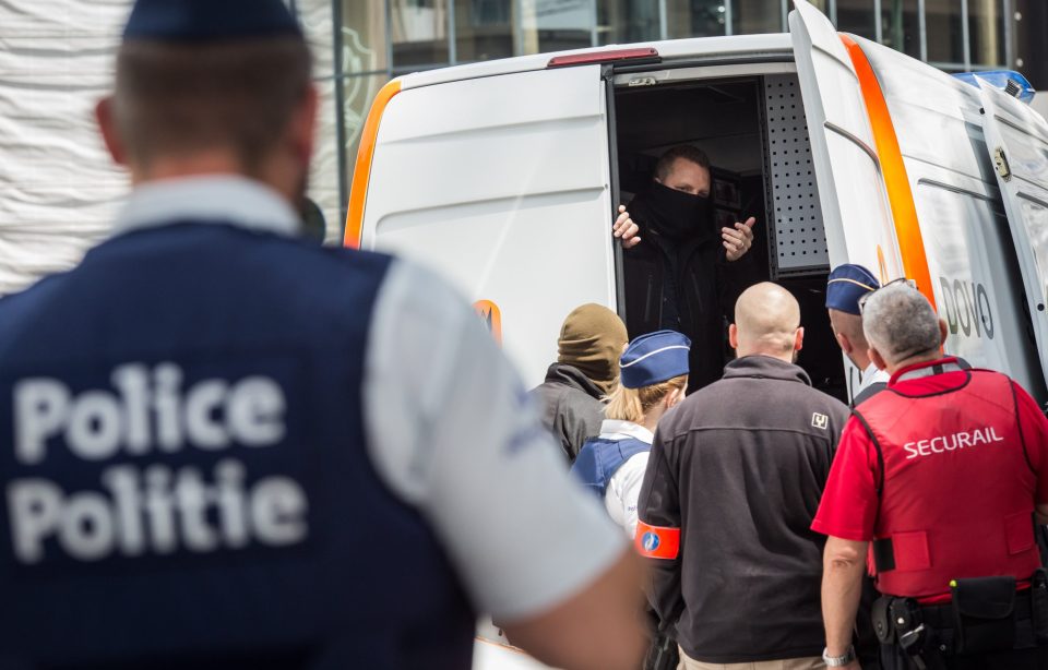  Evacuated ... eyewitnesses report seeing cops swoop into station