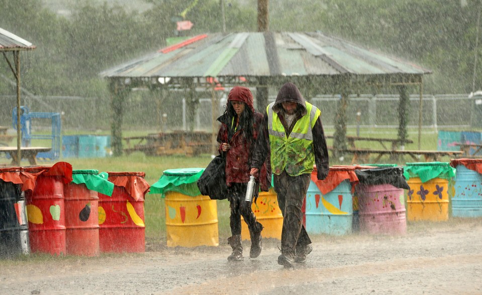  Nervous festival goers will be praying that the heavy rains from last week do not return and the ground dries out before Wednesday