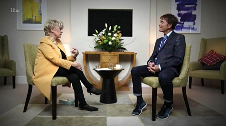  Sir Cliff Richard was interviewed by his good friend Gloria Hunniford for ITV