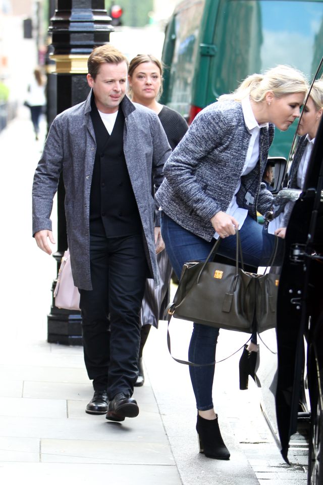 Dec's wife Ali looks chic as she hops into a taxi