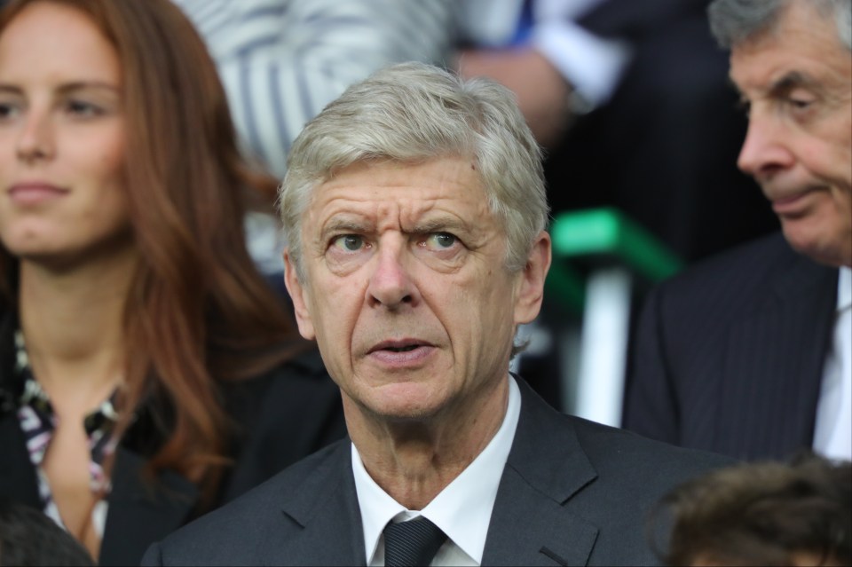 Arsenal boss Arsene Wenger watched the match in Saint-Etienne