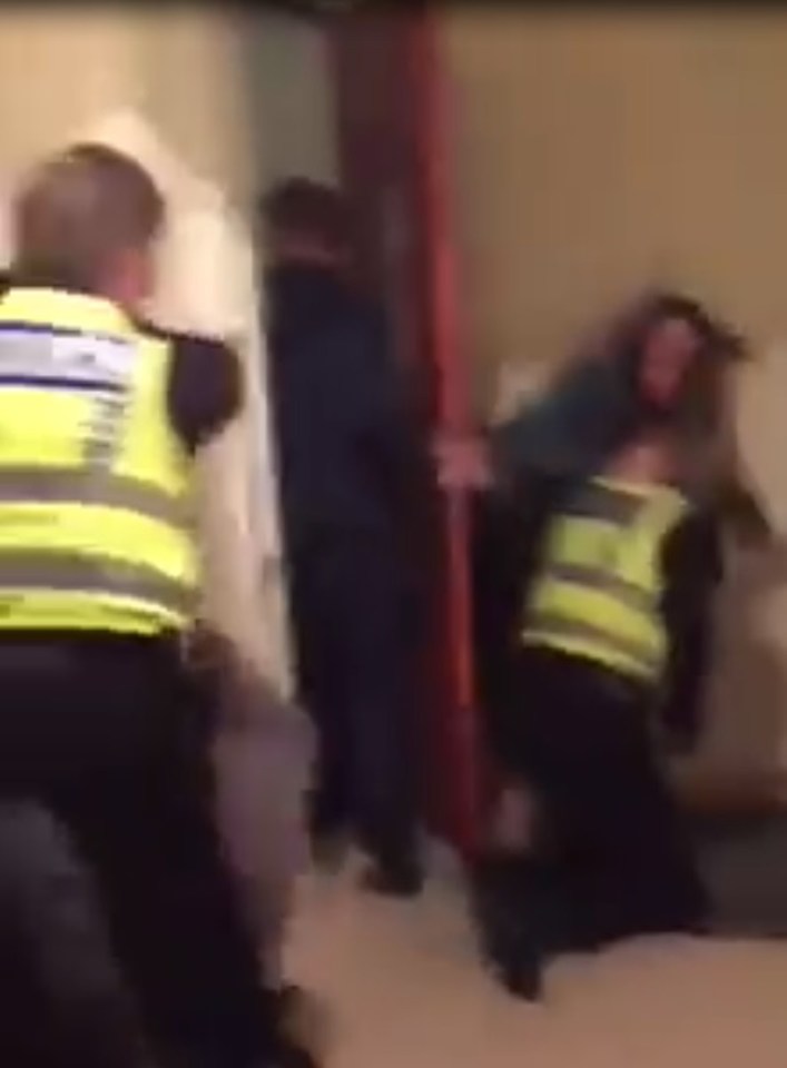 The police officers were ambushed as they entered the flat