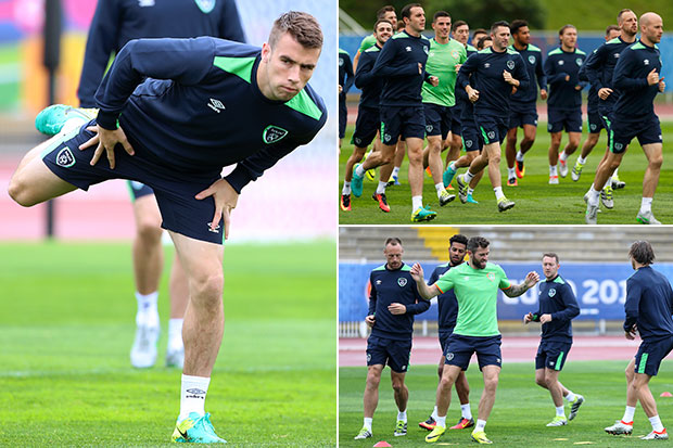 Ireland stars train ahead of Euro 2016 Italy clash