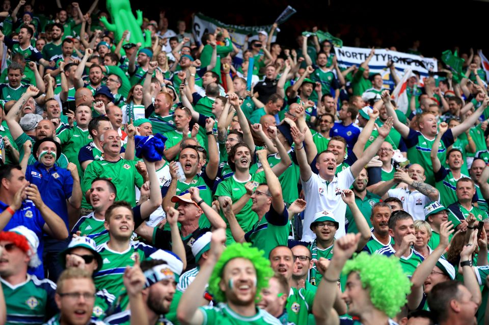  The Irish fans continued to sing despite defeat to Germany in Paris