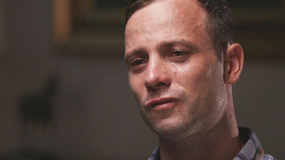 Pistorius couldn't stop the tears from falling whe he spoke of the moment he murdered Reeva