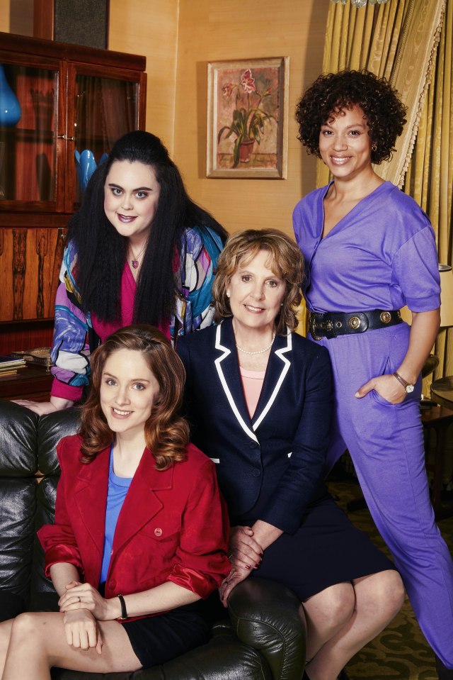 Angela co-stars in the series alongside Sophie Rundle, Dame Penelope Wilton and Sharon Rooney 