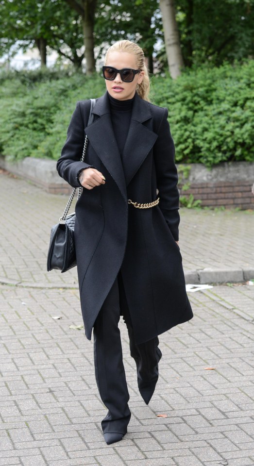  Rita Ora pictured leaving court after giving evidence today