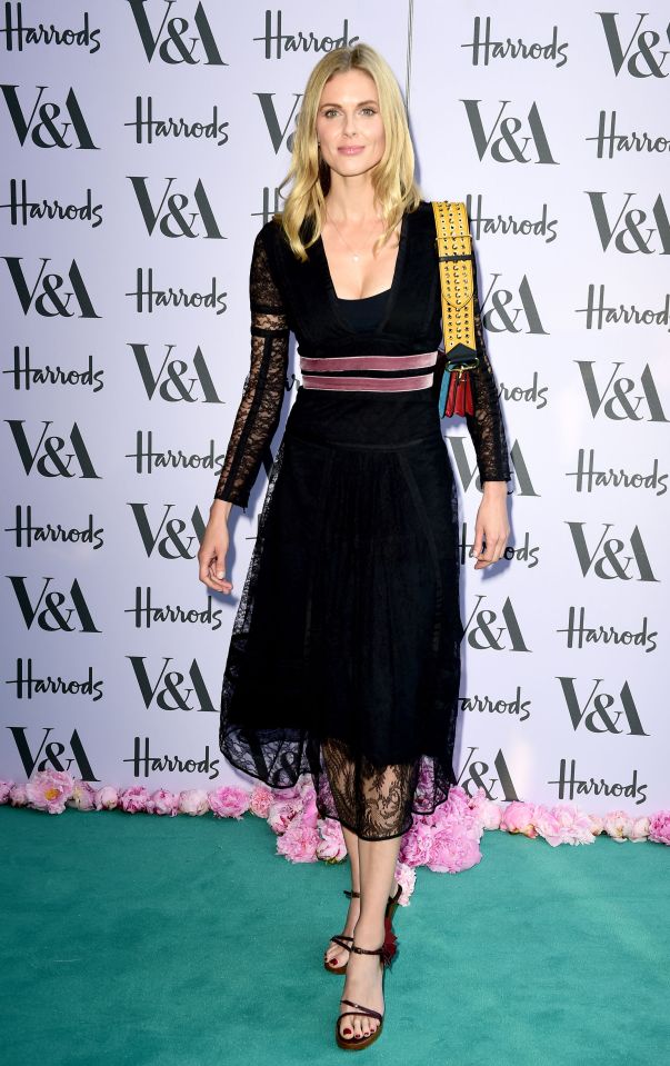  Donna Air wore a funky black dress with a pink trim