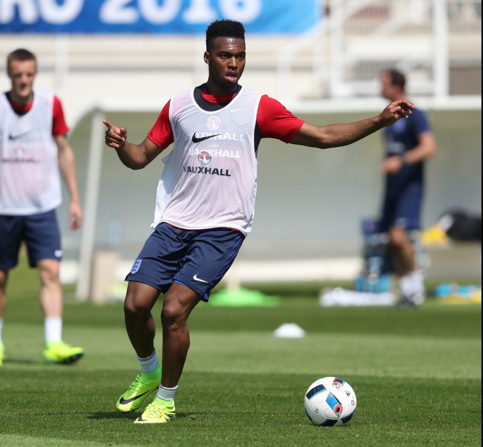  Daniel Sturridge in England training in Chantilly