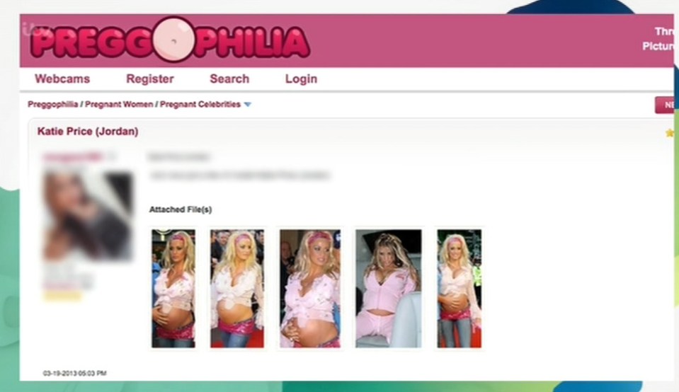  The site caters to those who have a taste for pregnant women