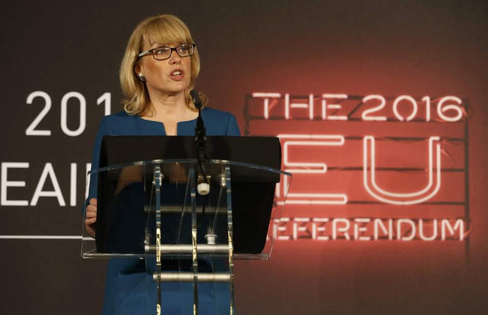 Jenny Watson announced the final results for the EU referendum in Manchester this morning