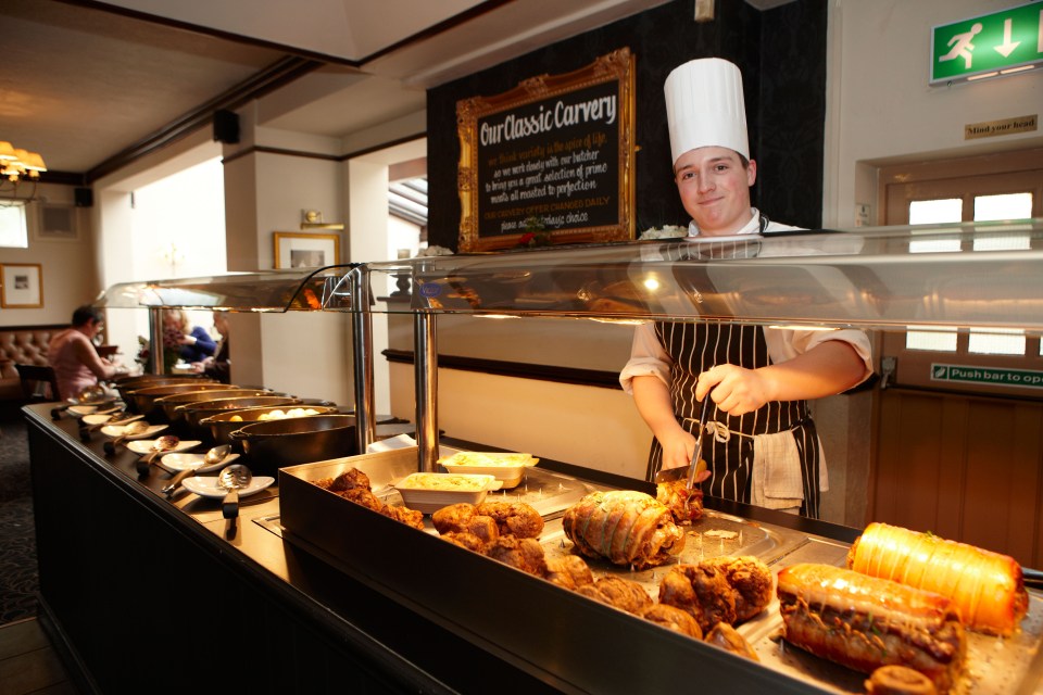 A carvery in a restaurant