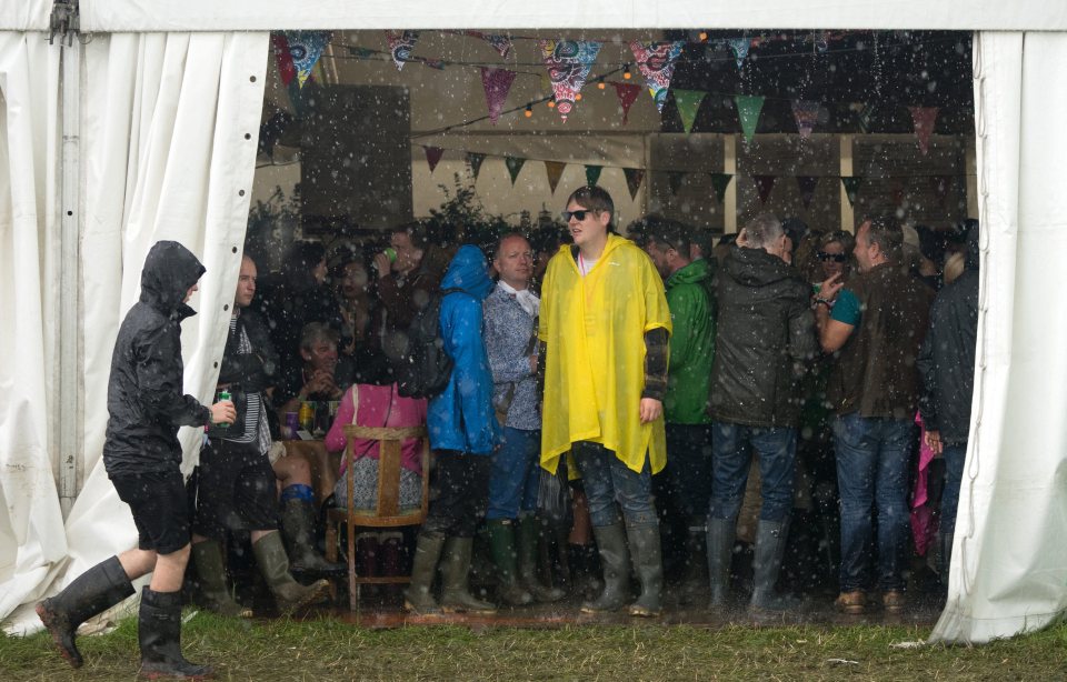  Tents and marquees also offered protection for those looking for respite from the wet weather