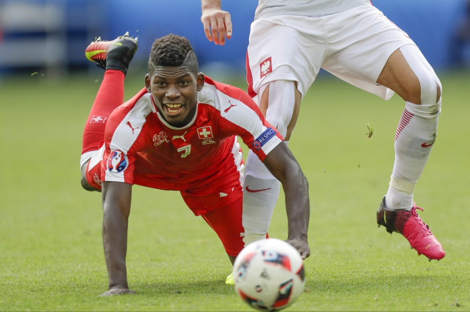  Breel Embolo was part of the Swtizerland squad who were knocked out of Euro 2016 on penalties by Poland on Saturday