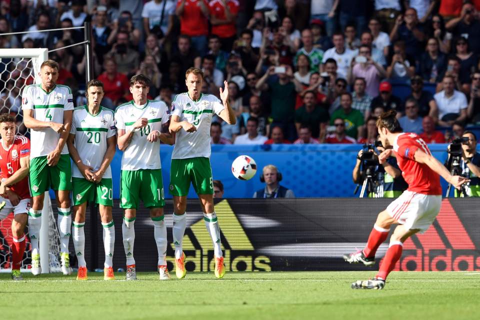  Gareth Bale tests Michael McGovern with a dipping free-kick from 20-yards.