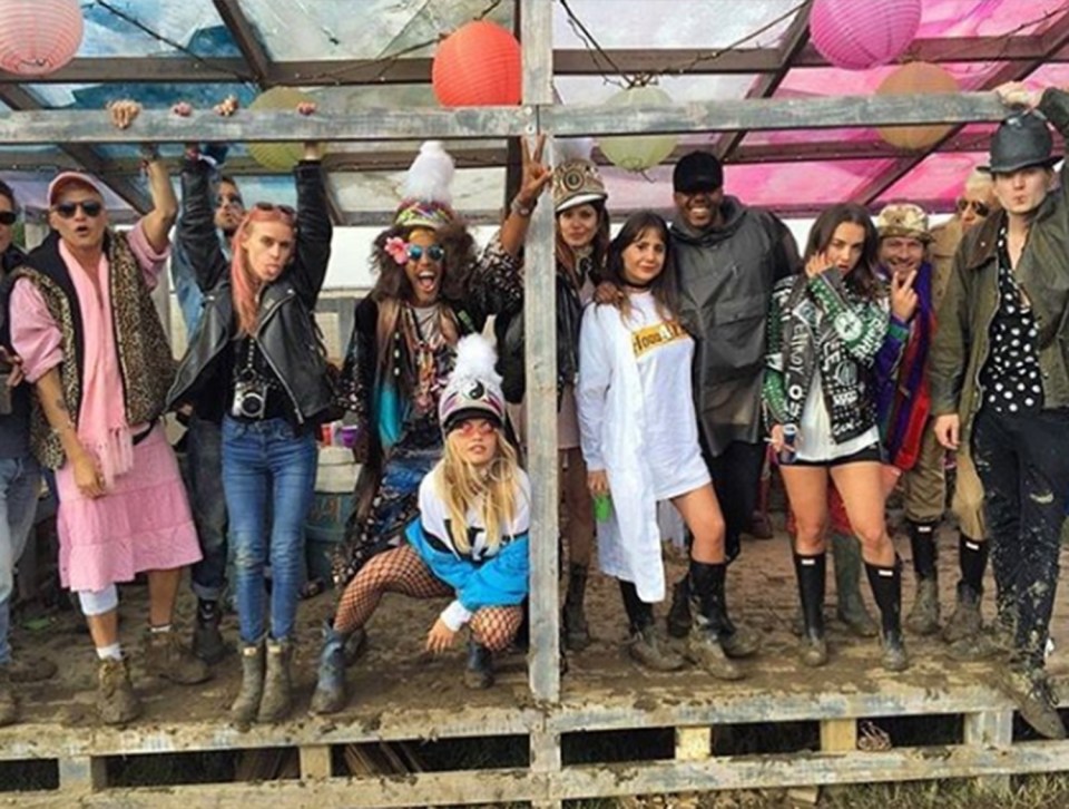  Rita and pals were all set to party at Glastonbury