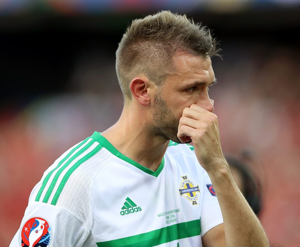  Gareth McAuley was left devastated after his own goal put Northern Ireland out