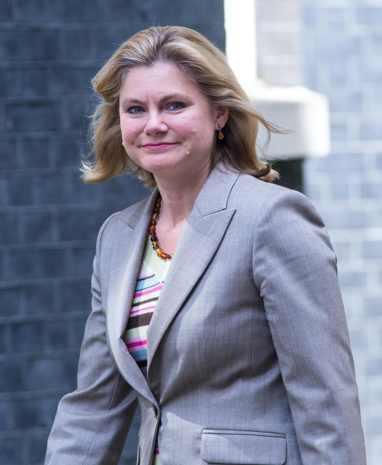 Justine Greening,Secretary of State for International Development,arrives at Number 10 Downing Street for a Cabinet meeting