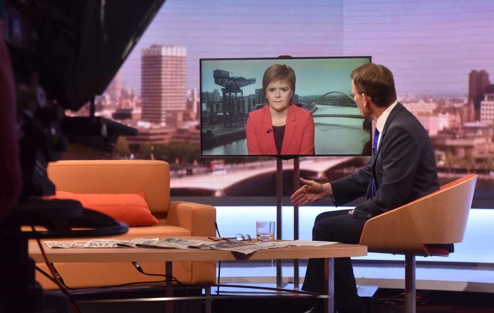  Fighting talk ... Nicola Sturgeon speaks her mind on the Andrew Marr show