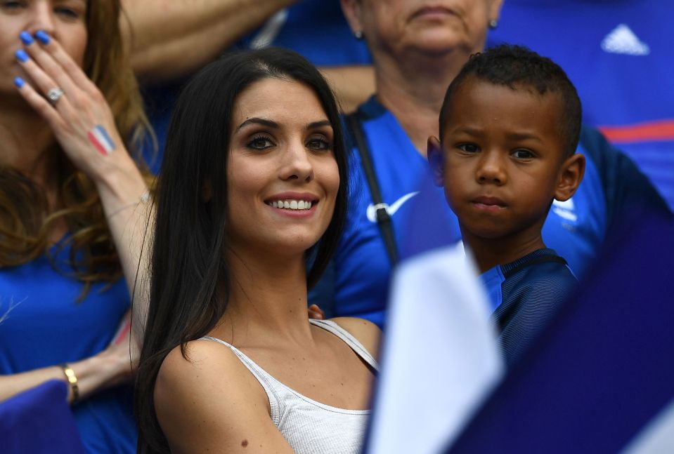 France's defender Bacary Sagna's wife Lu