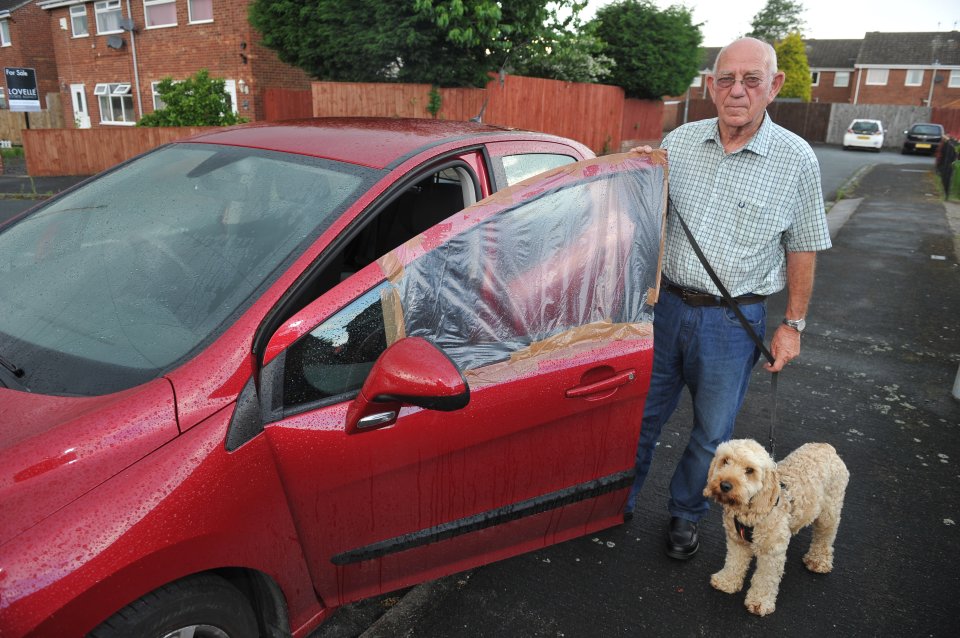  Jim Sharp was walking his dog when his car was broken into and his mobile phone stolen from the glove compartment