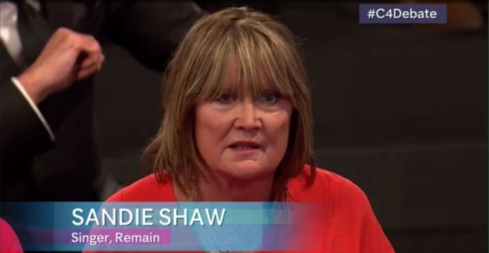  Sandie Shaw's rant left her looking like a mad old walloper