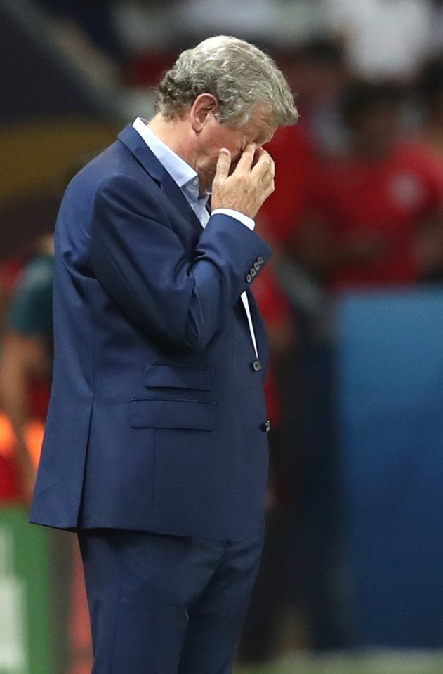 Hodgson failed to take England beyond the quarter final stage of any tournament