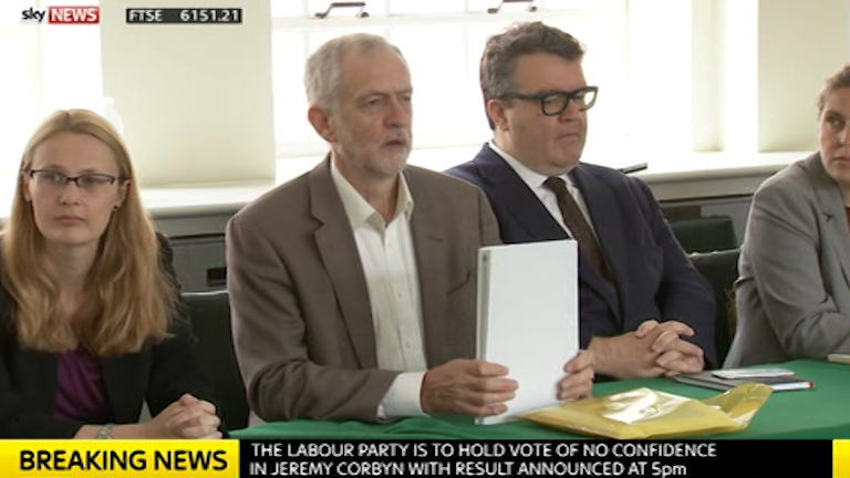  Tom Watson (pictured here to the right of Jeremy Corbyn) is tipped to be his rival in a Labour leadership contest