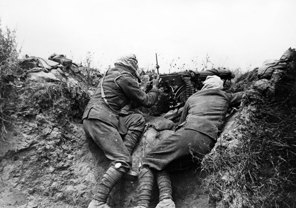 Trench warfare saw British troops fight off sniper fire, incoming shells and night raids by German troops