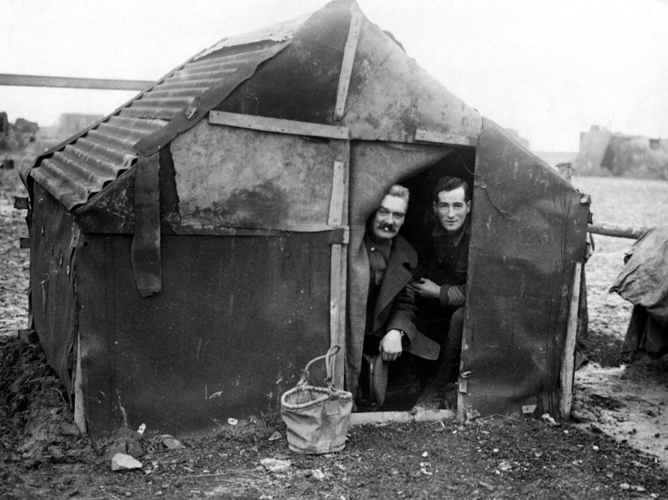 First World War British soldiers in their “home” on the Somme