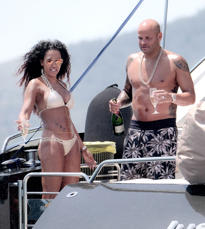  The happy couple were all smiles as they holidayed on a swish Sunseeker vessel