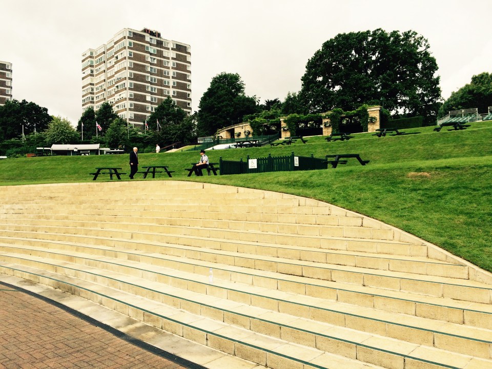  Wimbledon's famous viewing area is eerily quiet at the moment