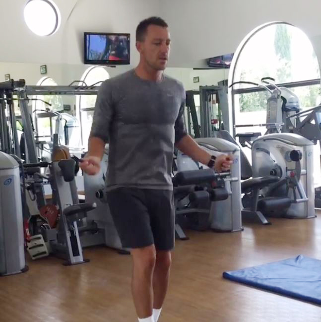 John Terry was busy in the gym the morning after England's shock loss