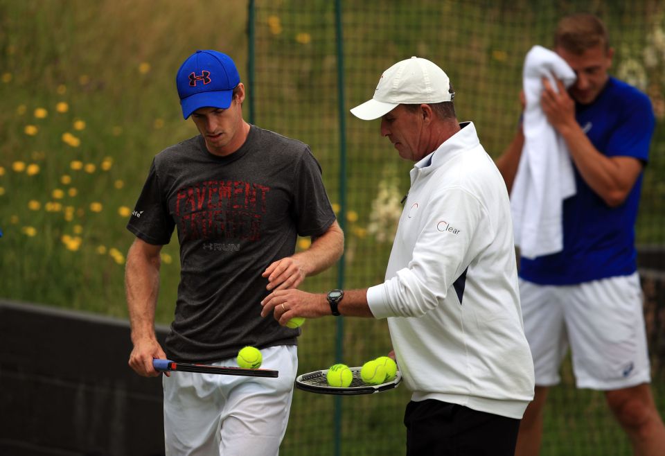  Andy Murray (left) with coach Ivan Lendl is set to be on centre court around 3pm