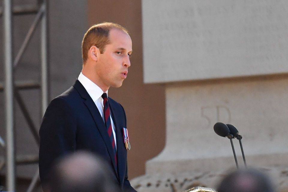  Prince William was joined by his wife Kate and brother Prince Harry at the service