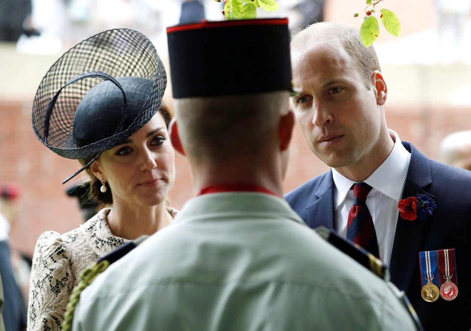  Kate and Wills chat to a soldier at the commemoration event at the Thiepval memorial