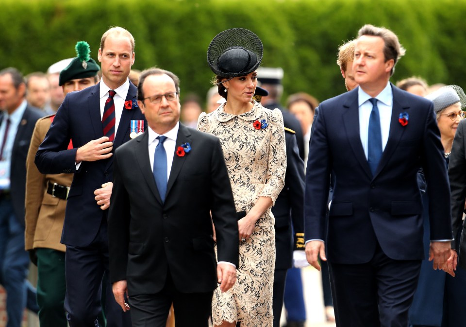  Will and Kate join David Cameron and President Hollande at the ceremony