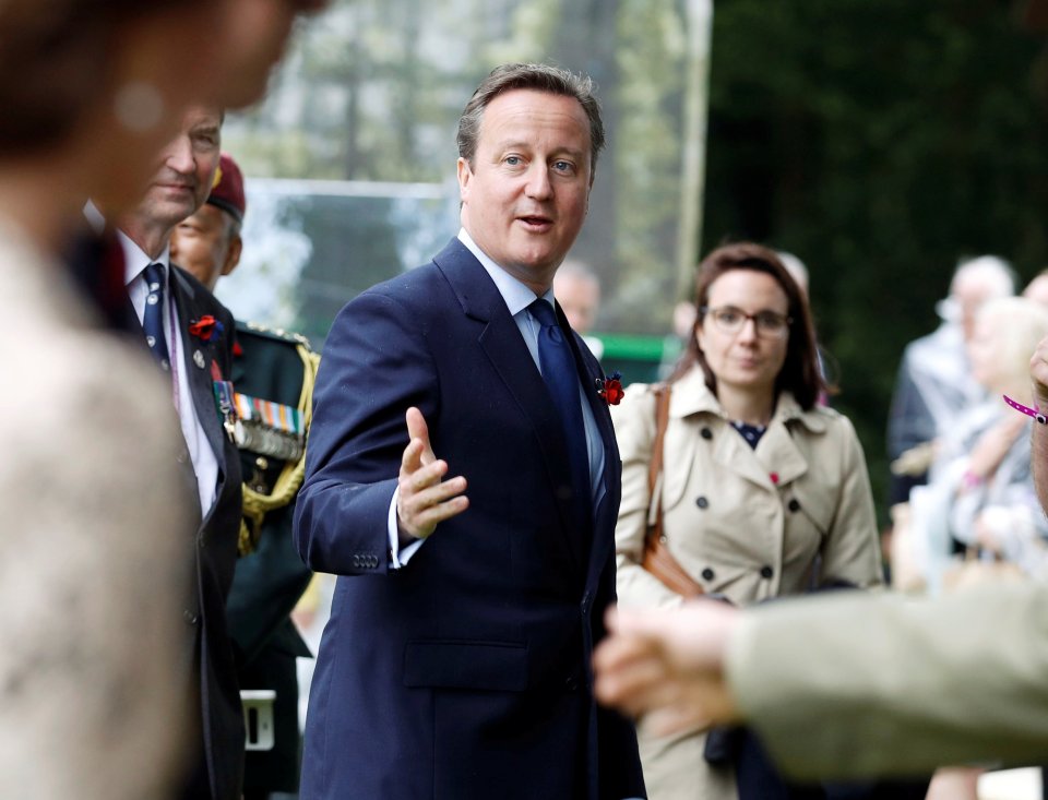  Prime Minster David Cameron during a service to mark the 100th anniversary of the start of the battle of the Somme