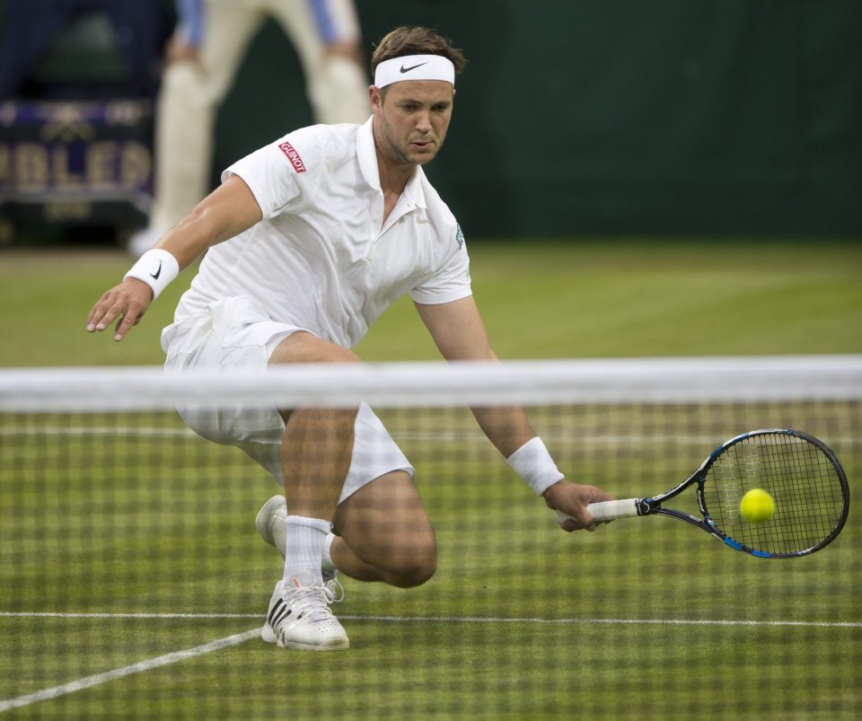  Marcus Willis was finally on his knees after SW19 icon Roger Federer beat him