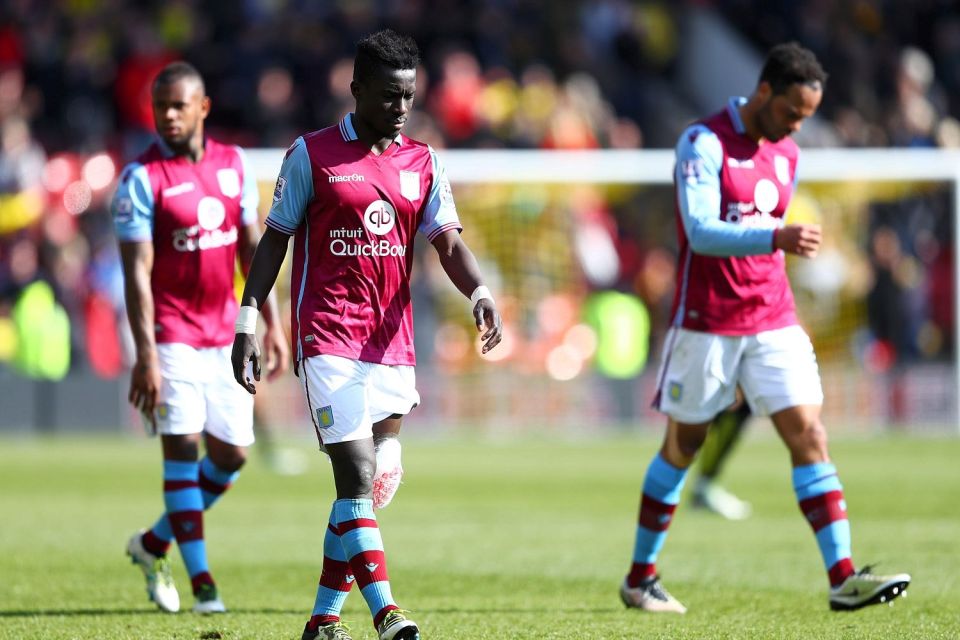  Aston Villa's miserable campaign saw them relegated for the first time since 1987