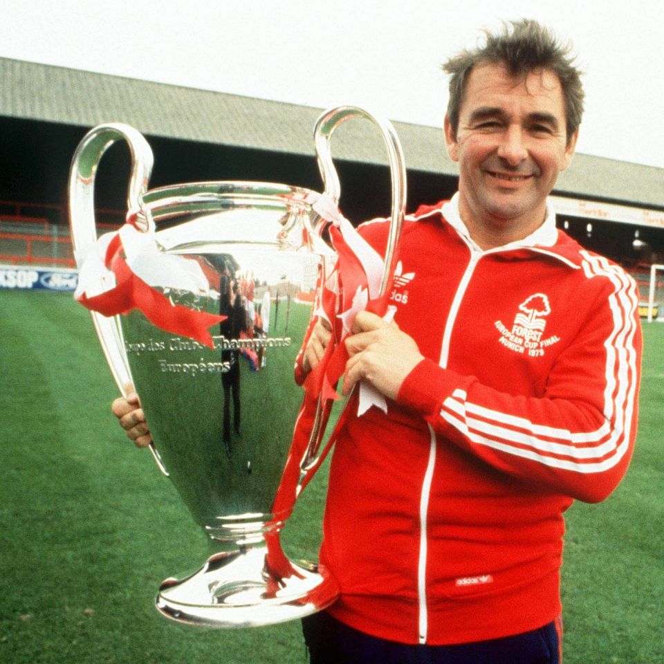  Brian Clough won back-to-back European Cups as manager of Nottingham Forest