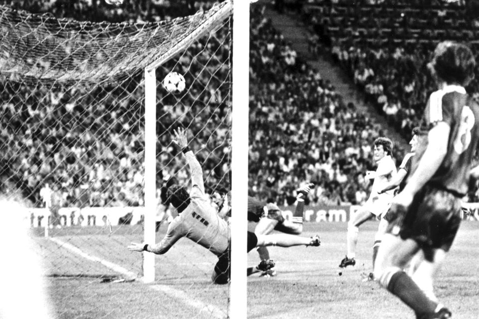  Trevor Francis scores the goal against Malmo which won Nottingham Forest their first European Cup