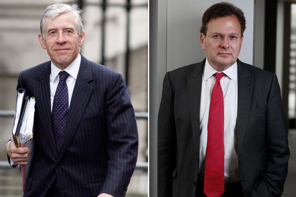  Blair’s slavish Foreign Secretary Jack Straw, left, and passive Attorney General Lord Goldsmith