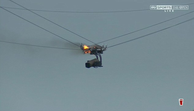  The camera catches fire above the practise ground