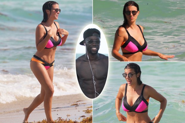 Bacary Sagna and wife Ludivine soak up the sun in Miami